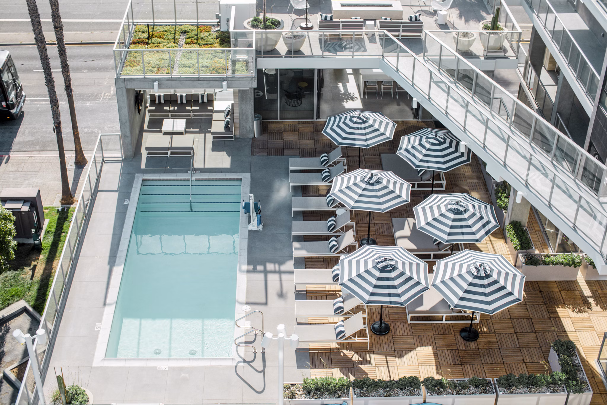 Rooftop pool with ocean views at Valentina by Alta Apartments