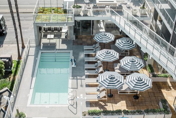 Rooftop pool with ocean views at Valentina by Alta Apartments