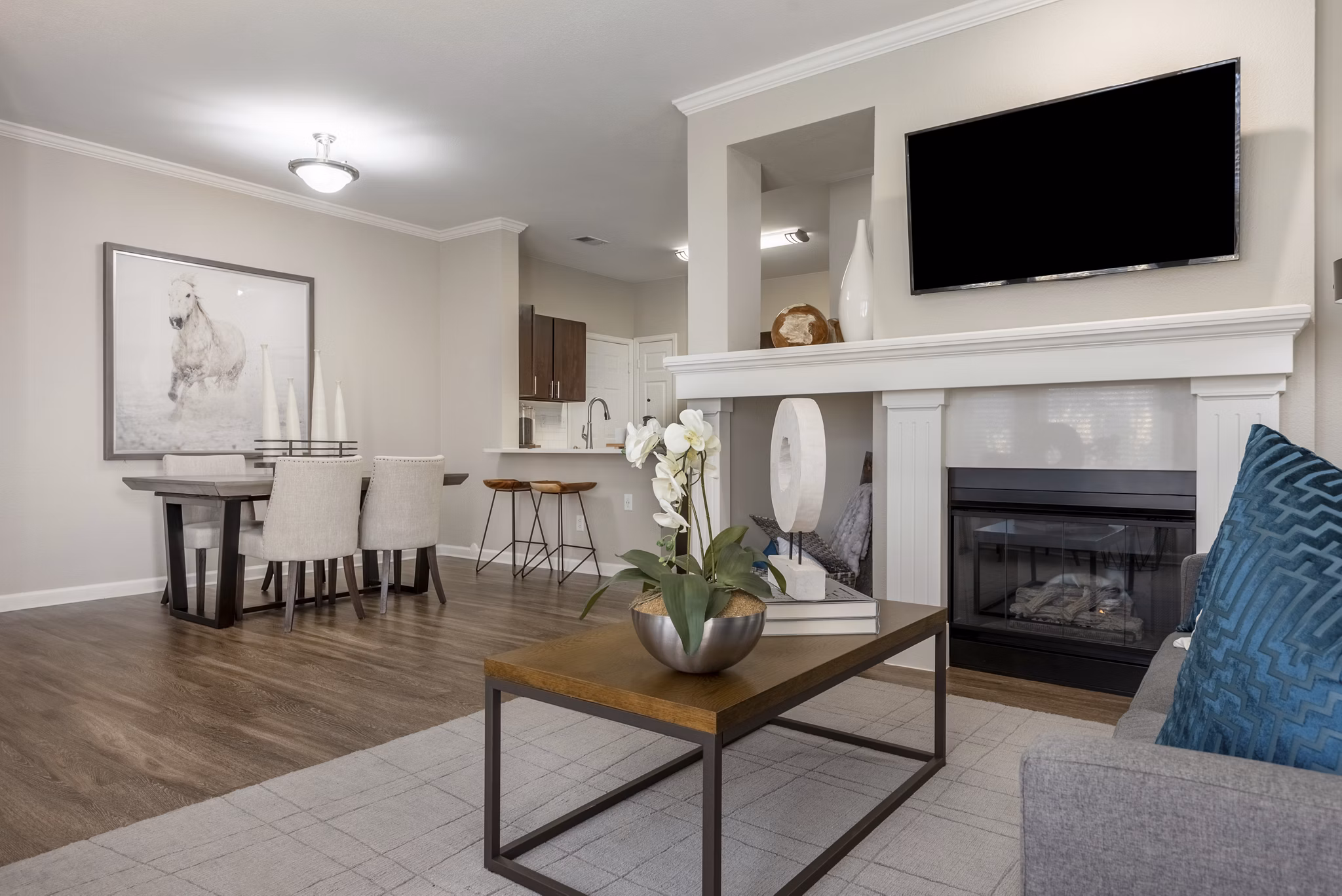 living room at The Windsor Apartments