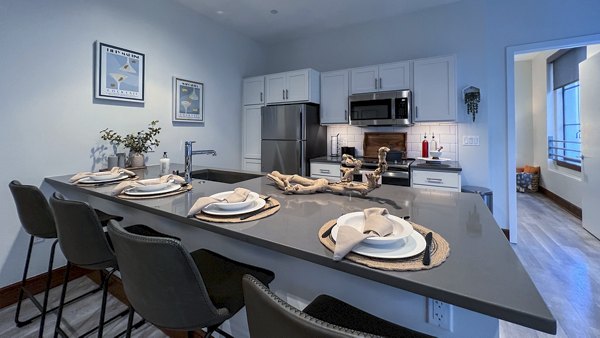 kitchen at Ocean Center Apartments