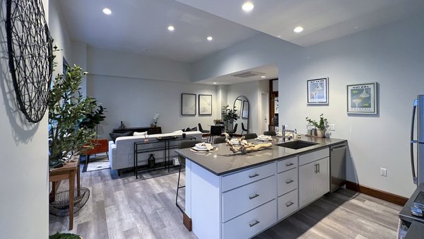 kitchen at Ocean Center Apartments