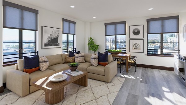 living room at Ocean Center Apartments