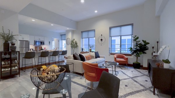 living room at Ocean Center Apartments