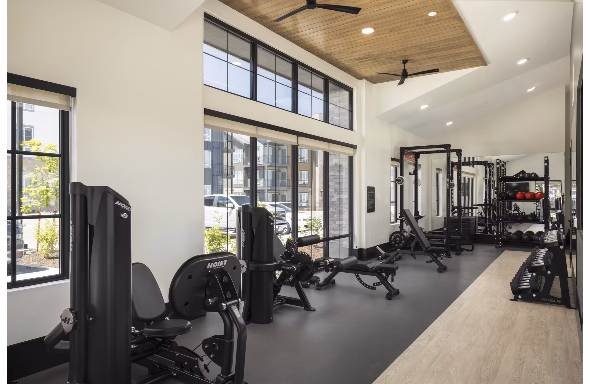 fitness center at The Alder Apartments 