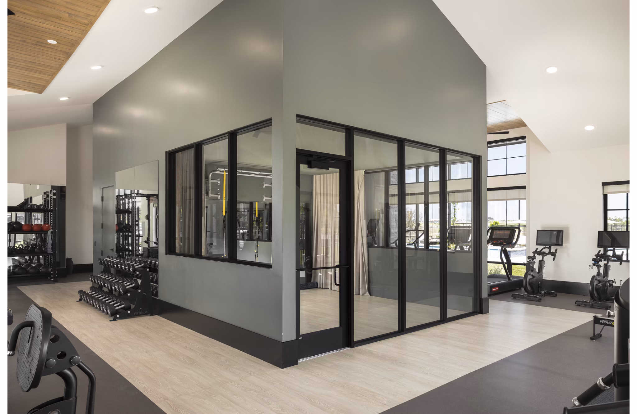 fitness center at The Alder Apartments 