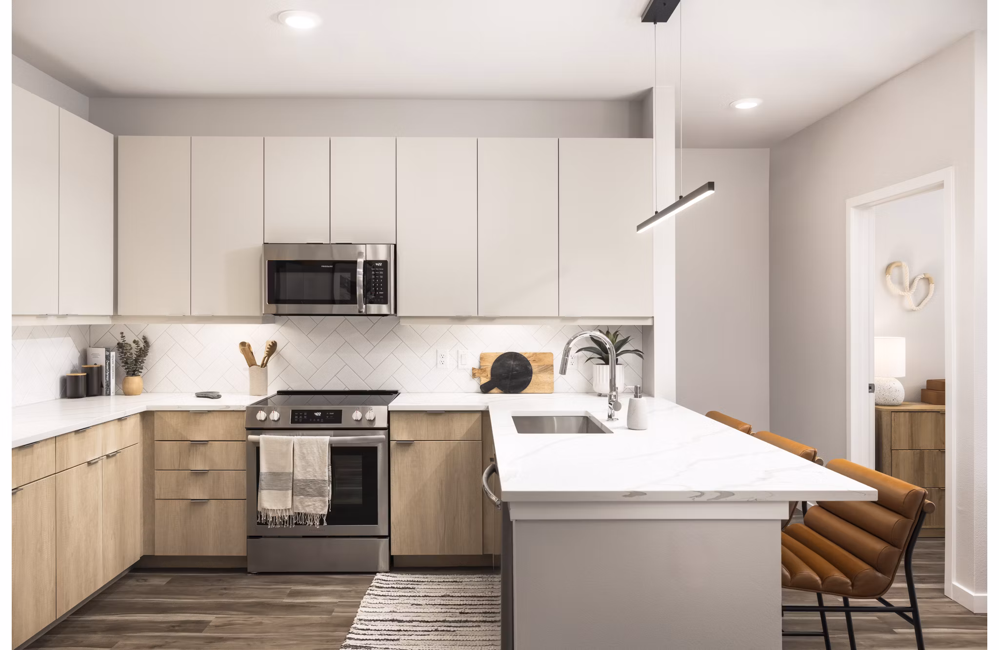 kitchen at The Alder Apartments 