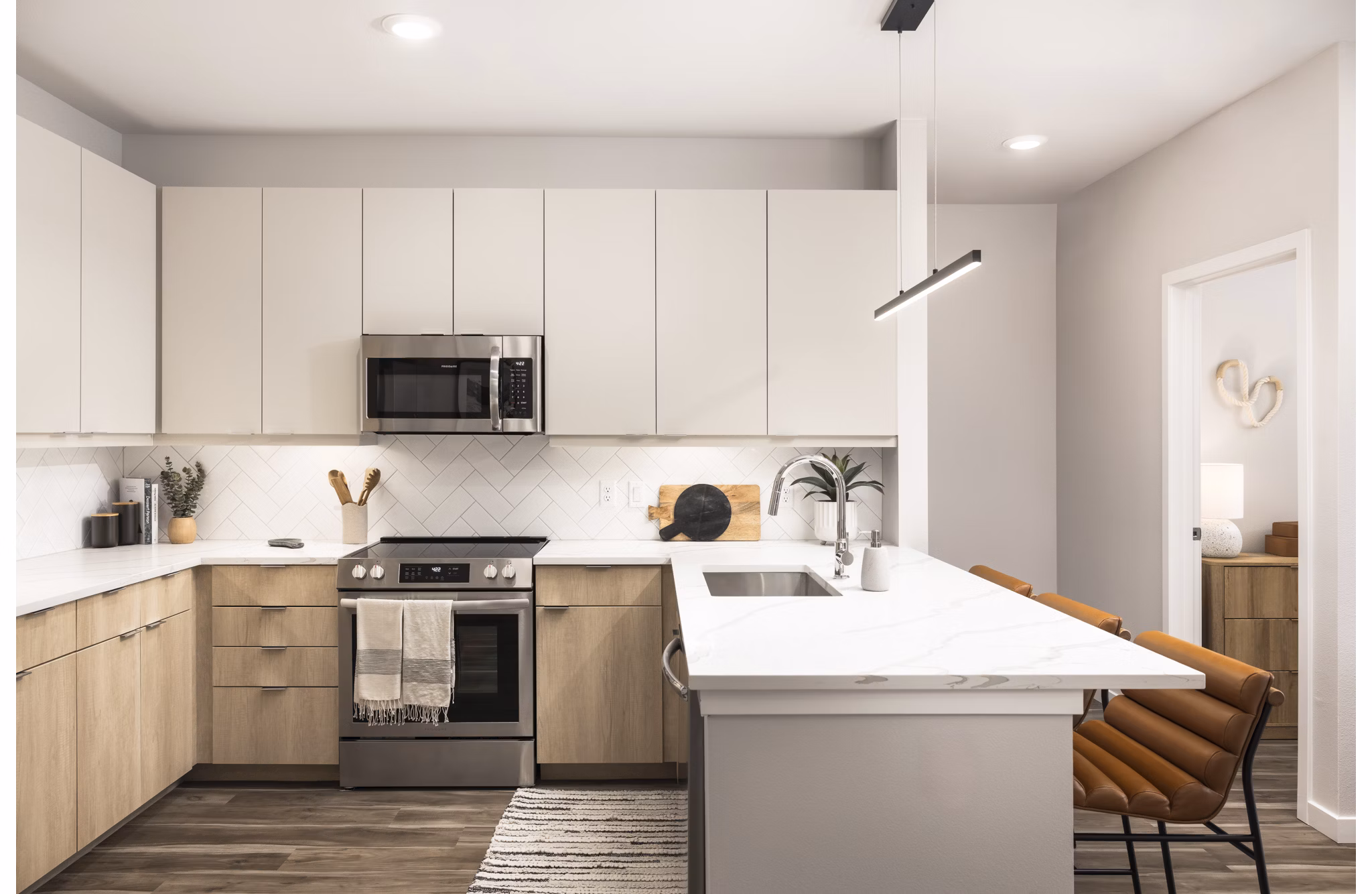 kitchen at The Alder Apartments 