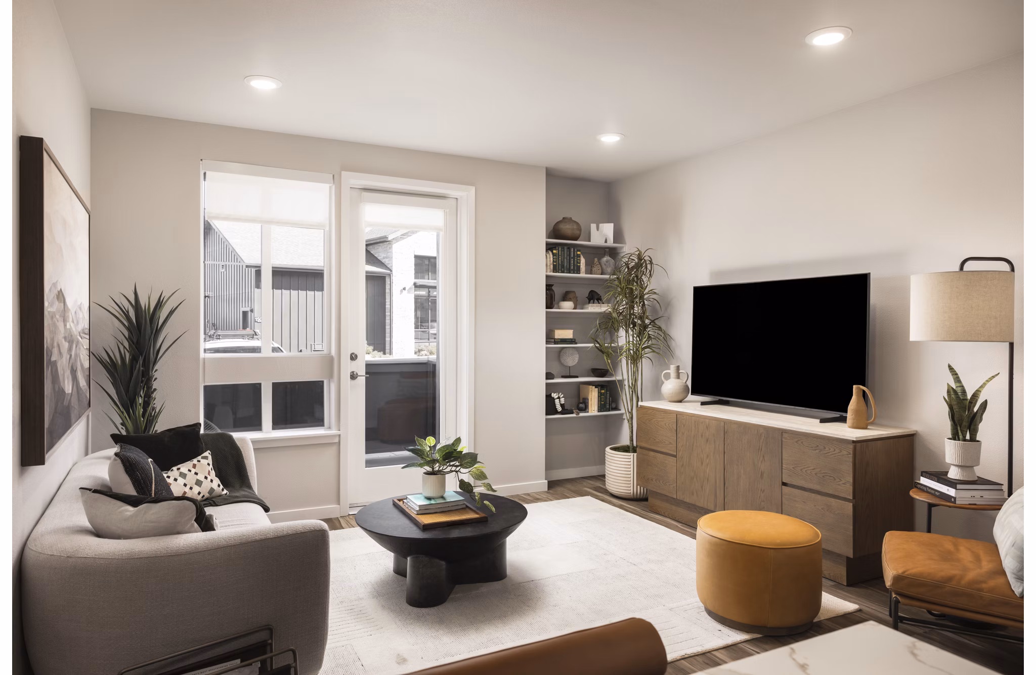 living room at The Alder Apartments 