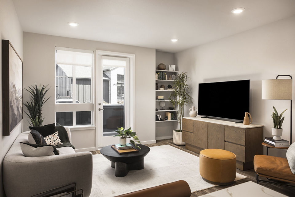 living room at The Alder Apartments 