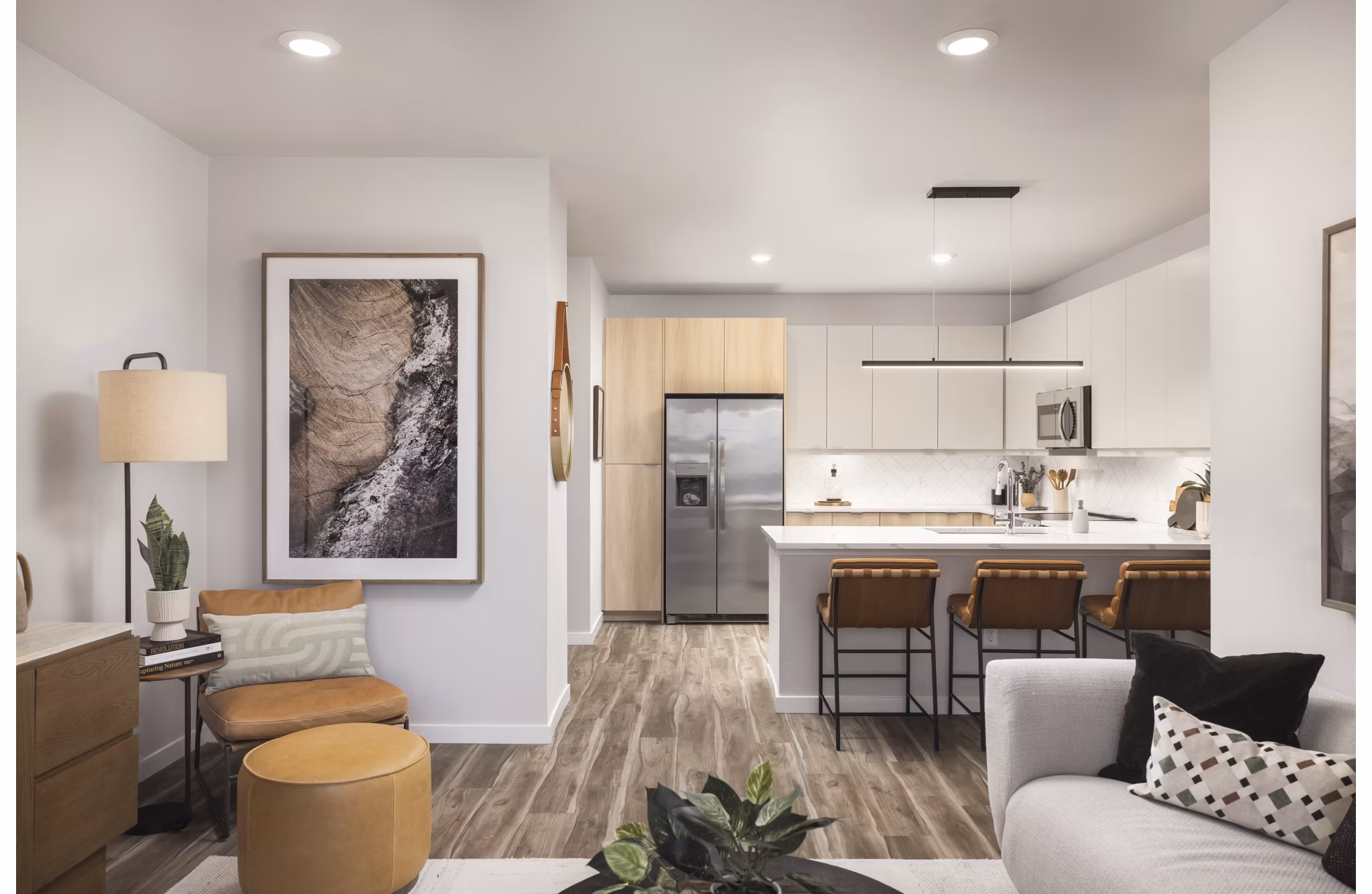 living room at The Alder Apartments 