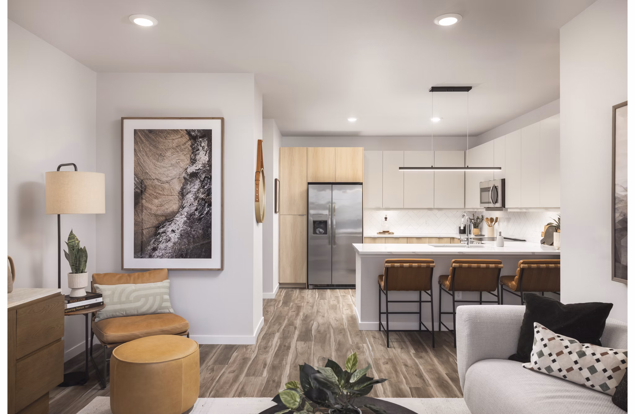 living room at The Alder Apartments 