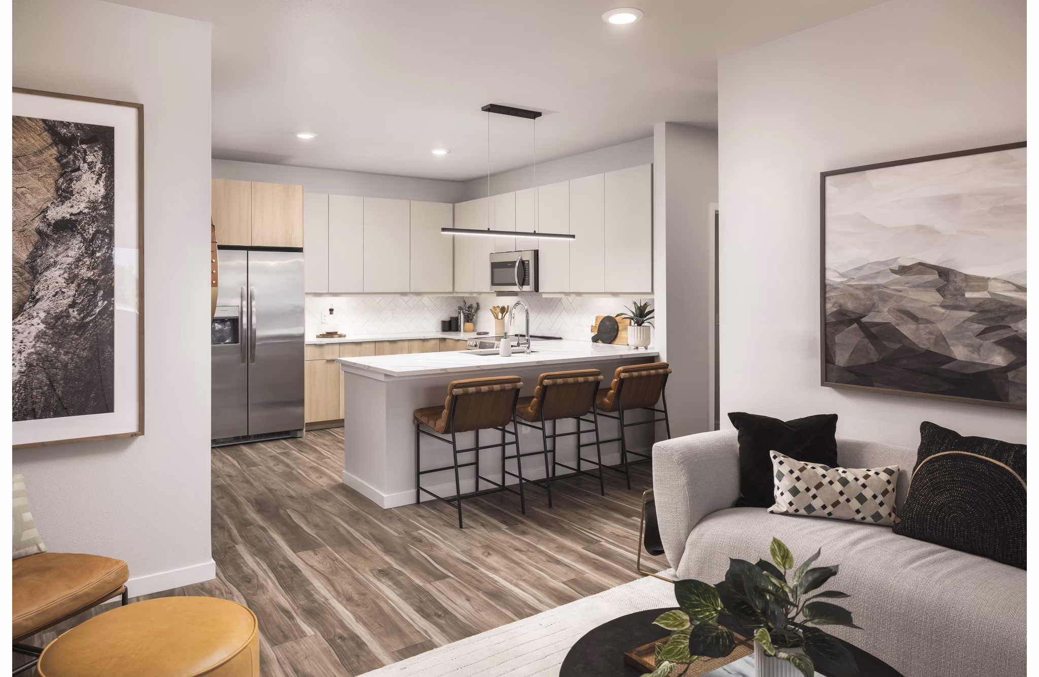 living room at The Alder Apartments 