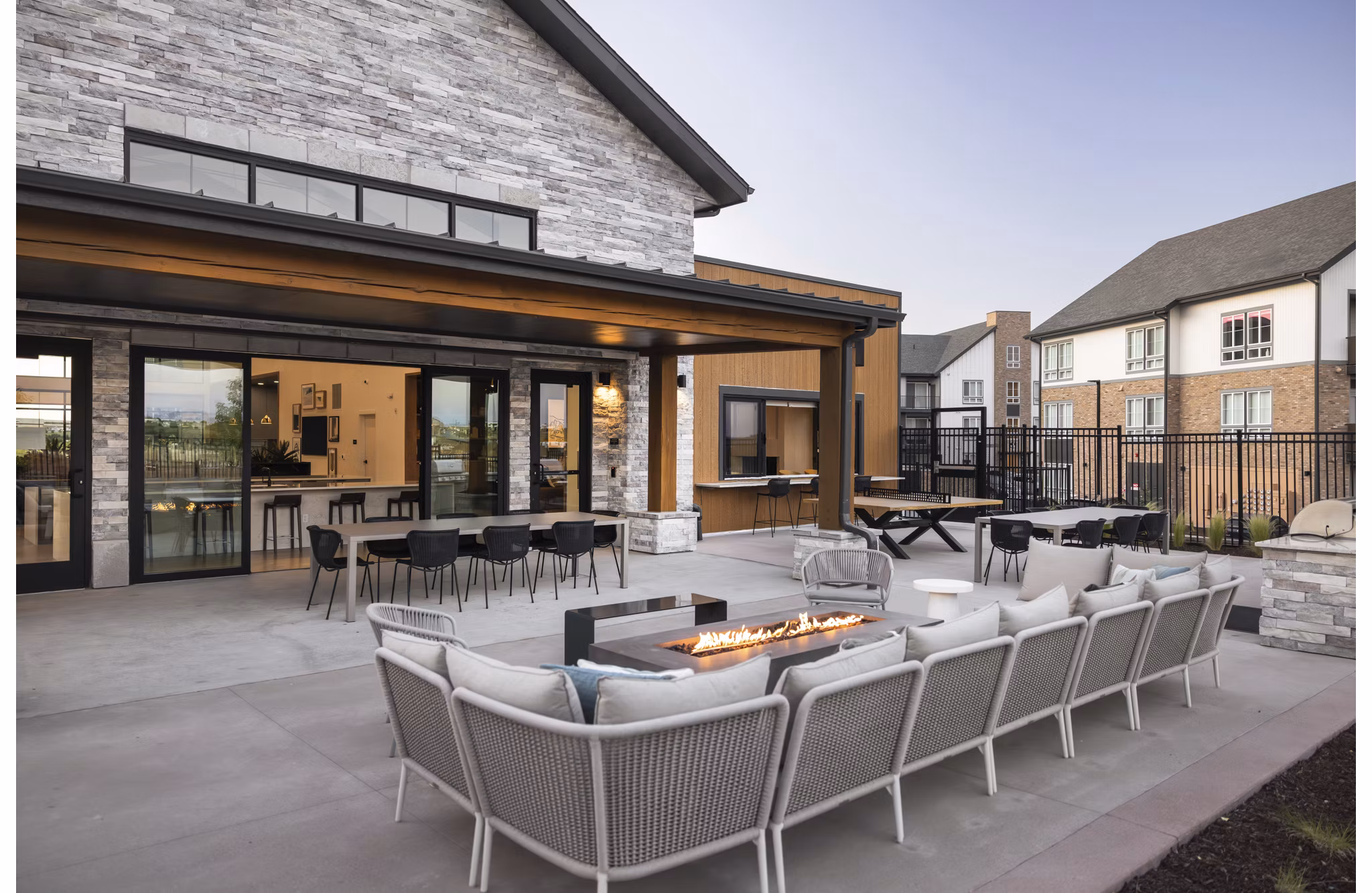 grill area at The Alder Apartments 