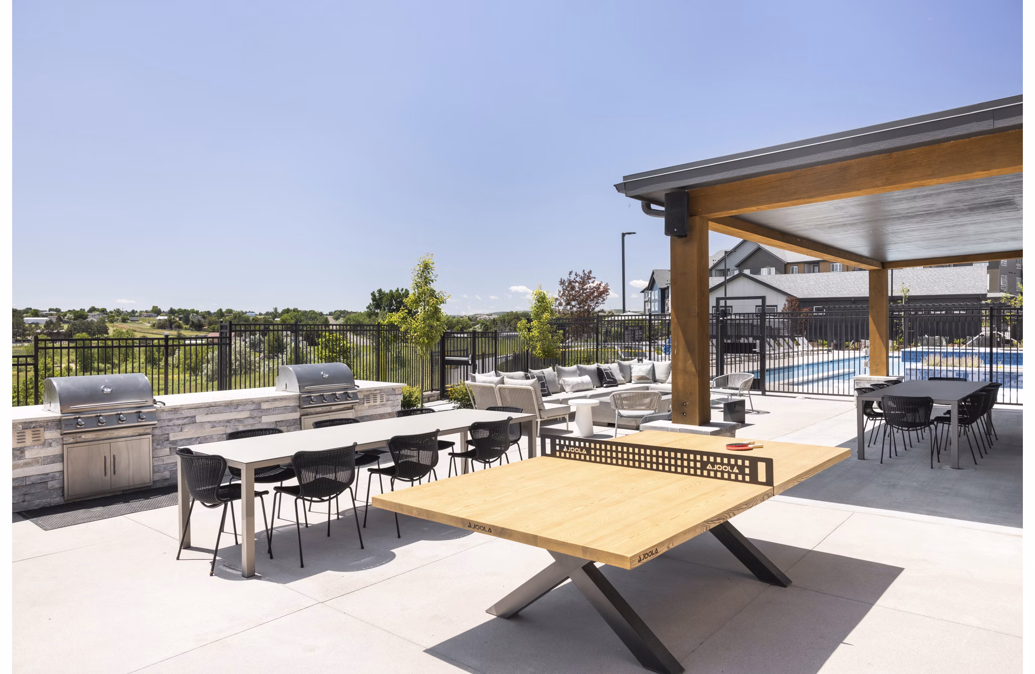 grill area at The Alder Apartments 