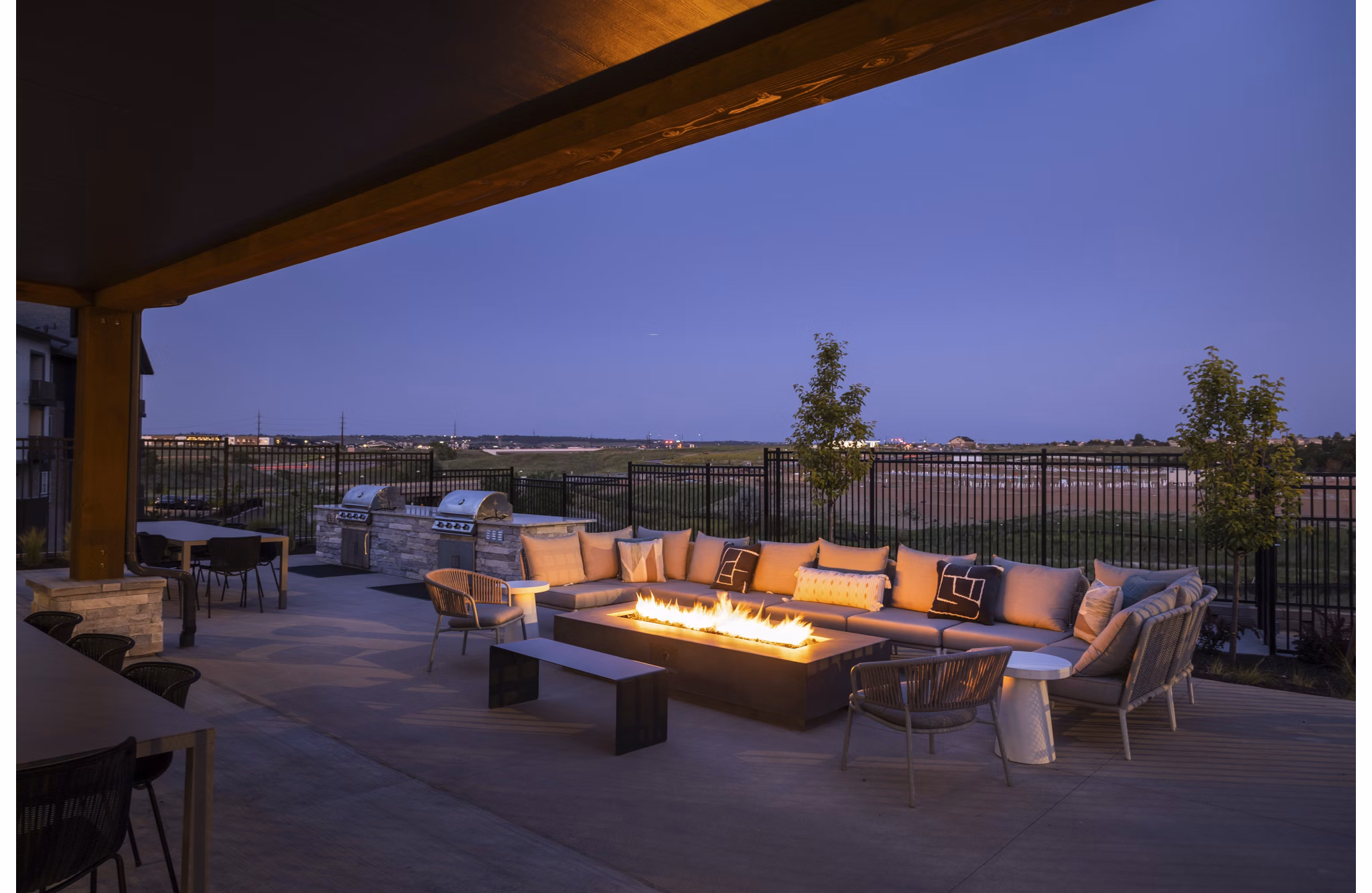grill area at The Alder Apartments 