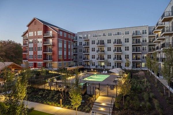 building at The Lodge Apartments