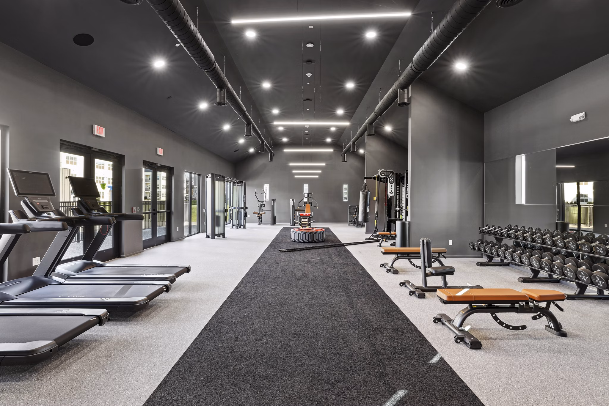 fitness center at Springside Middletown Apartments