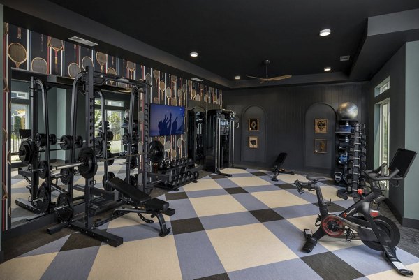 fitness center at The Clara by Broadstone Apartments