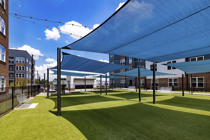Recreational area with game tables at Flats at General Time Apartments