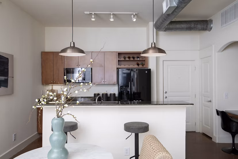 kitchen at Sabine Street Lofts
