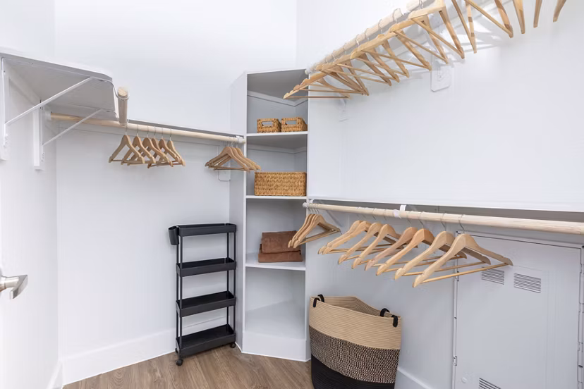 bedroom closet at Lenox at the Grid Apartments
