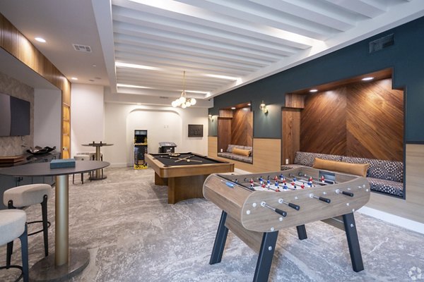 game room at Lenox at the Grid Apartments