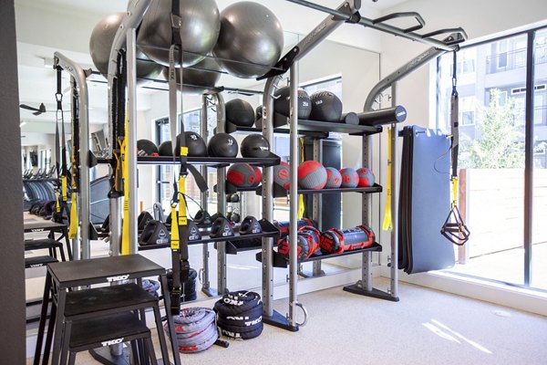 fitness center at Lenox at the Grid Apartments