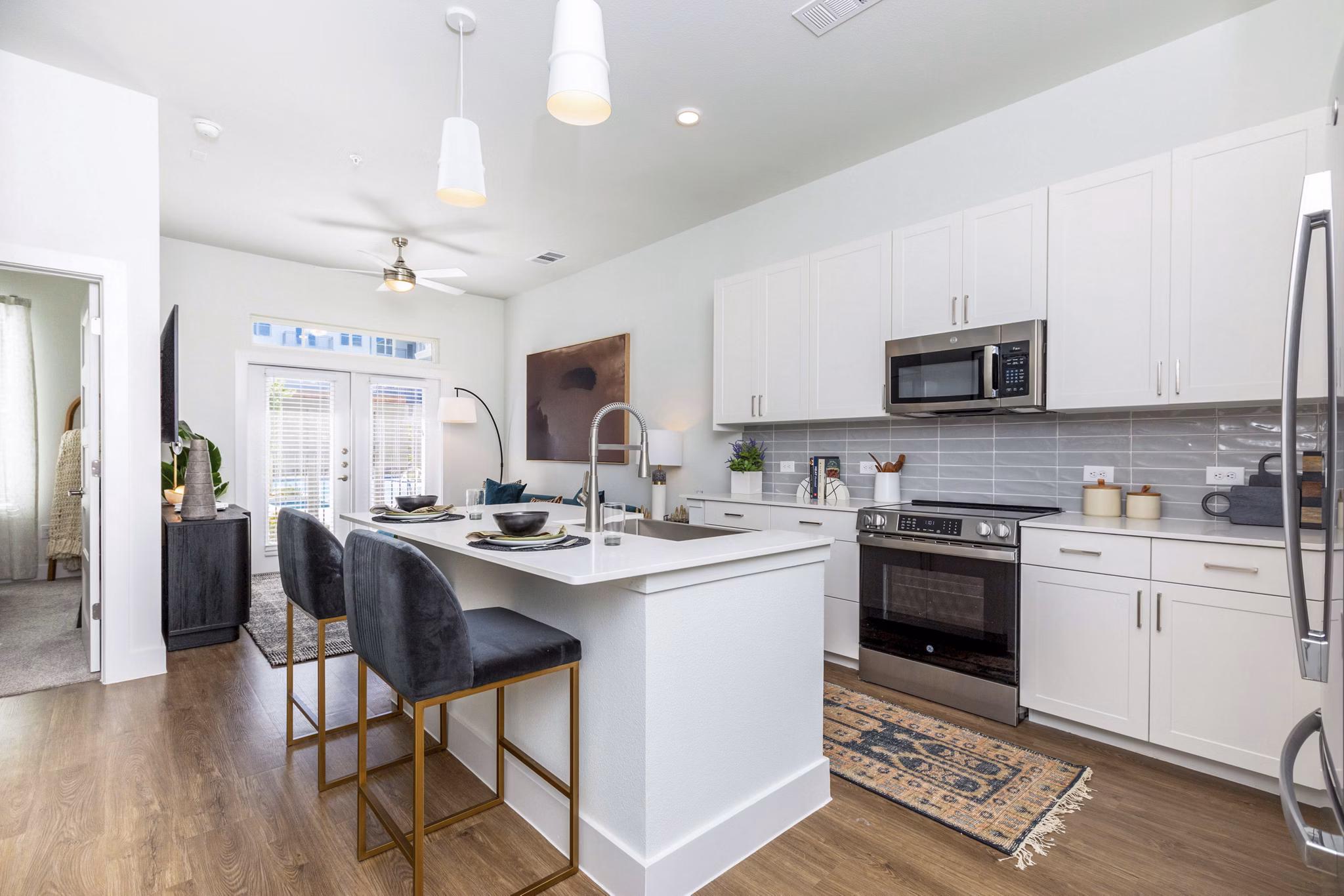 kitchen at Lenox at the Grid Apartments