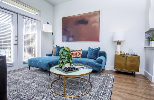 living room at Lenox at the Grid Apartments