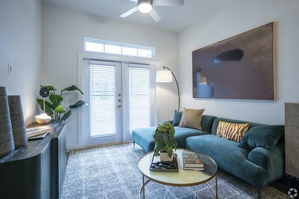 living room at Lenox at the Grid Apartments