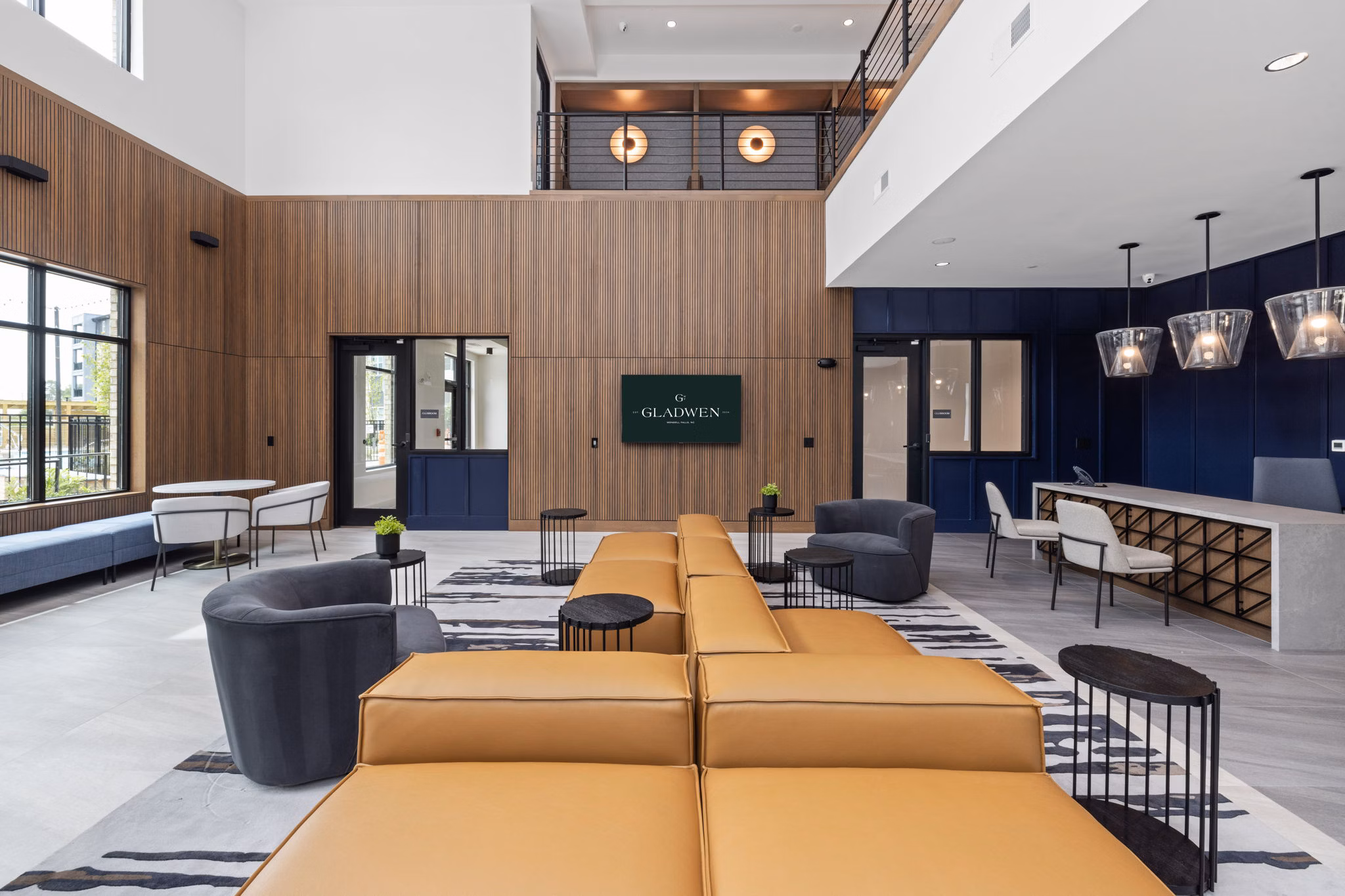 Clubhouse at Gladwen Wendell Falls featuring modern design and luxury amenities