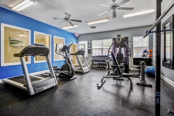 fitness center at Westmont Commons Apartments