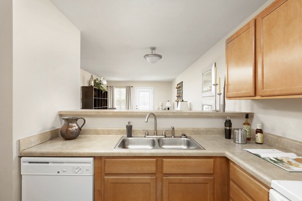 kitchen at Westmont Commons Apartments