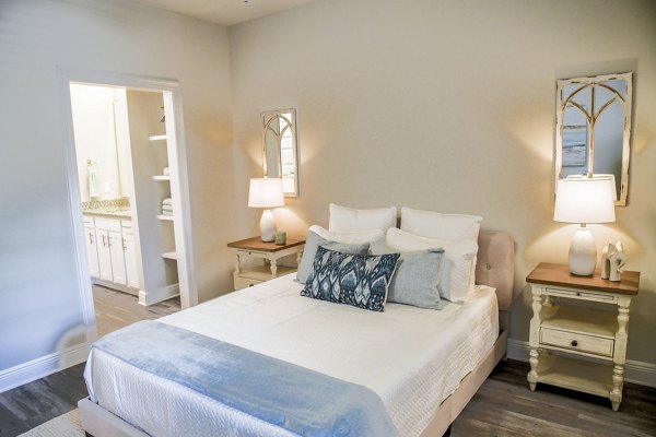 Tranquil bedroom with stylish furnishings at Windsor at Manhattan Apartments, ideal for comfortable luxury living in a prime location