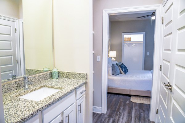 Modern bathroom with sleek fixtures at Windsor at Manhattan Apartments