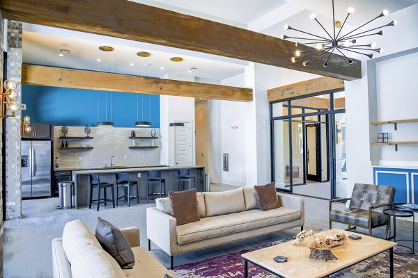 Clubhouse featuring modern seating and community spaces at Windsor at Manhattan Luxury Apartments