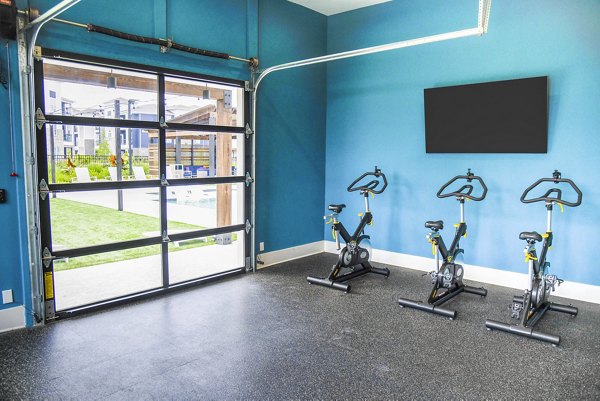 Modern fitness center with state-of-the-art equipment at Windsor at Manhattan Apartments