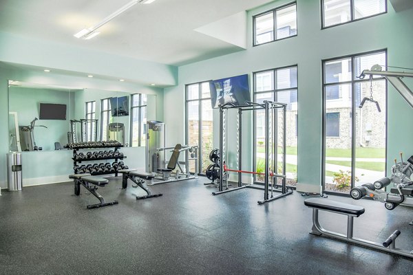 State-of-the-art fitness center with modern equipment at Windsor at Manhattan Apartments