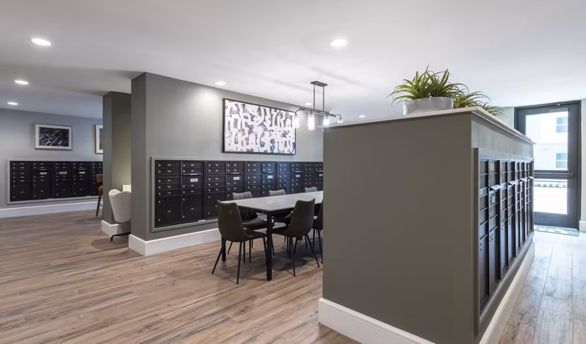 mail room at Broadstone EADO Apartments 