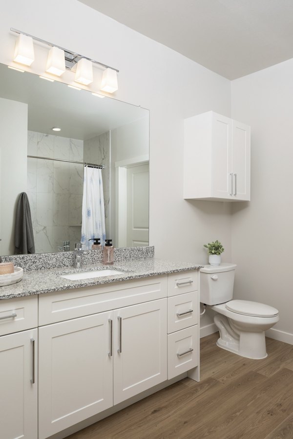 Modern bathroom with sleek fixtures at Broadstone Baybrook Apartments