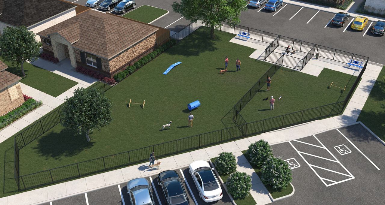 Dog park at Yardly Cross Creek Meadows