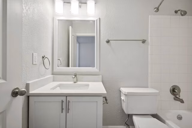 bathroom at The Peak Apartments