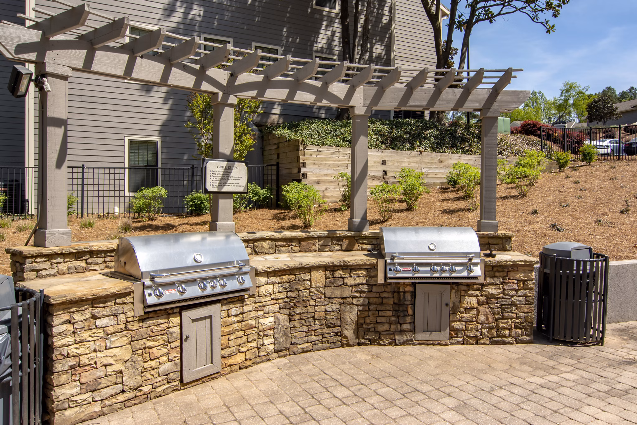 grill area at The Peak Apartments