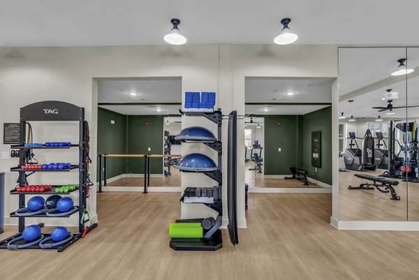 fitness center at Alexan Research ParkApartments