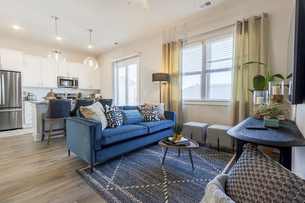 living room at Abrazo at Waterway Hills Apartments