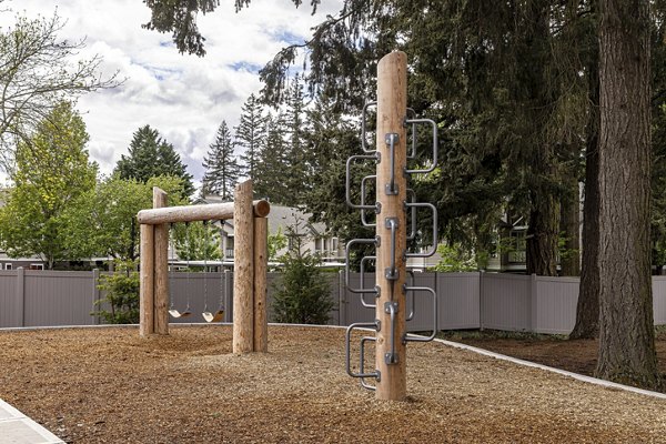 playground with vibrant play structures at The Farmstead Apartments