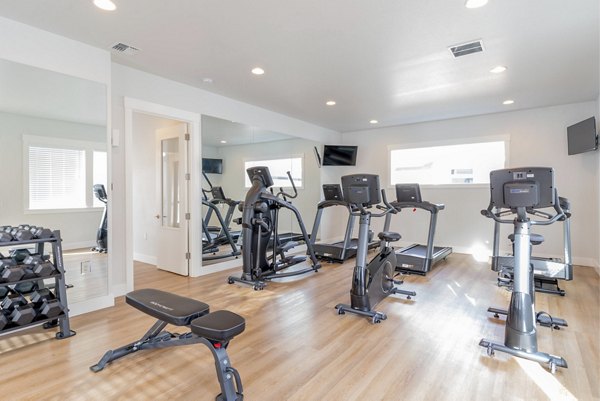 fitness center at Villas at 28th Apartments