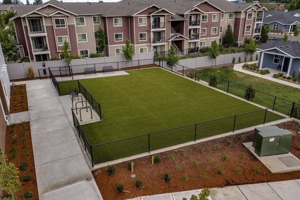 Villas at 28th: Stylish entrance to luxury apartments in a vibrant neighborhood