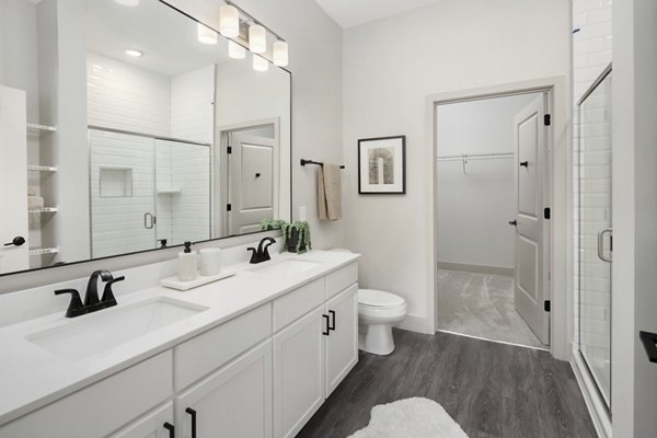 bathroom at The Hickory at Indian Lake Village Apartments