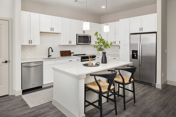 kitchen at The Hickory at Indian Lake Village Apartments